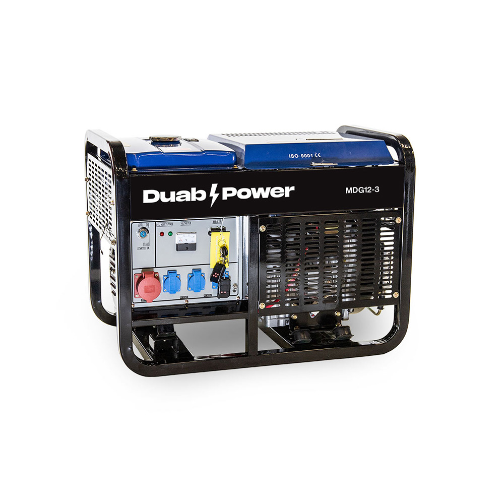 Strømaggregat Duab-Power MDG12-3 3-fas Diesel Fjernstart