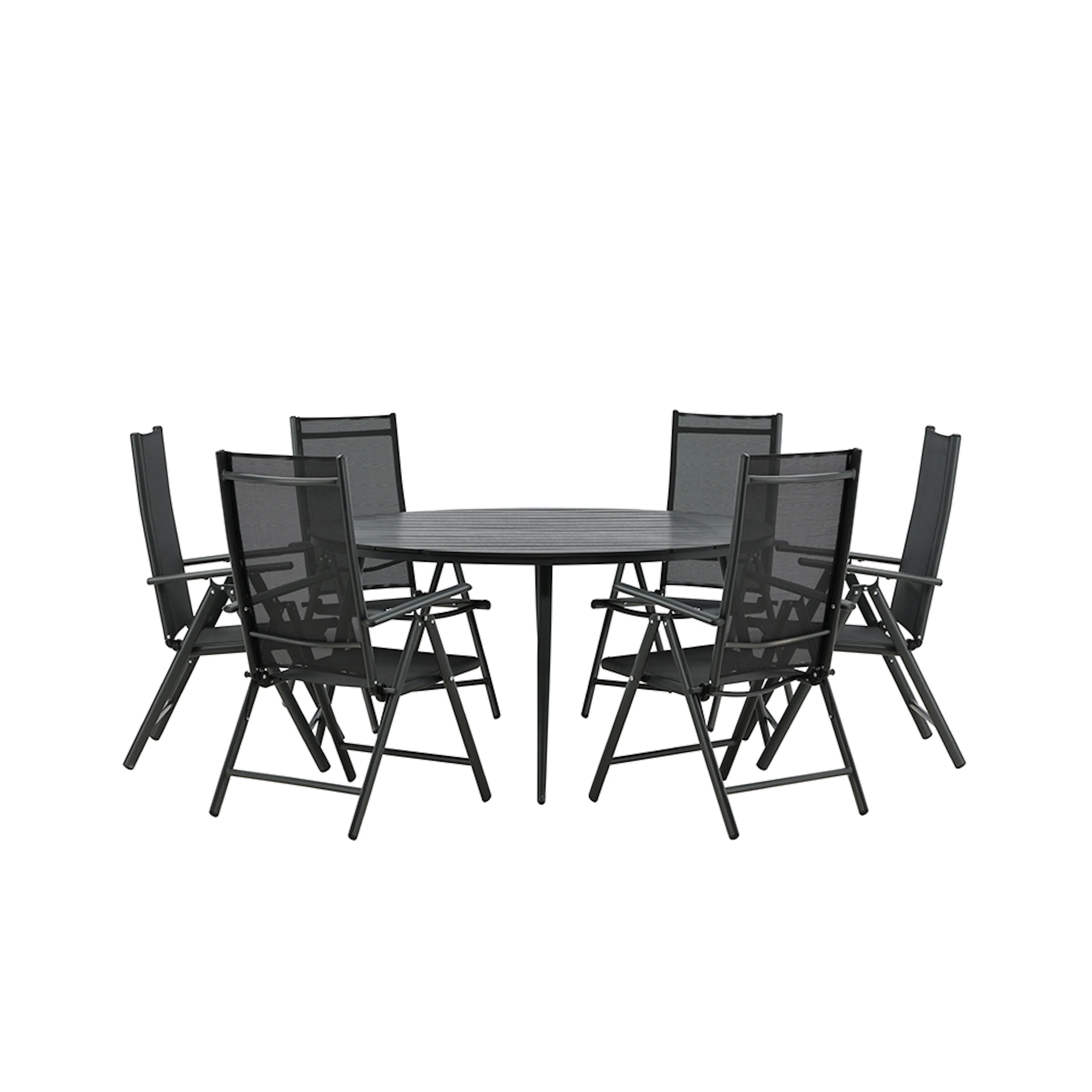 Spisegruppe Venture Home Break Ø150 cm med 6 Break Stoler