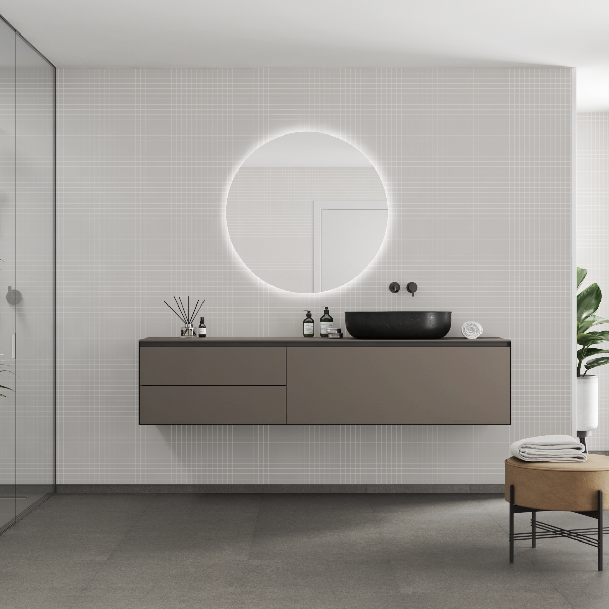 Baderomspanel Fibo 2090-M0303 Light Grey