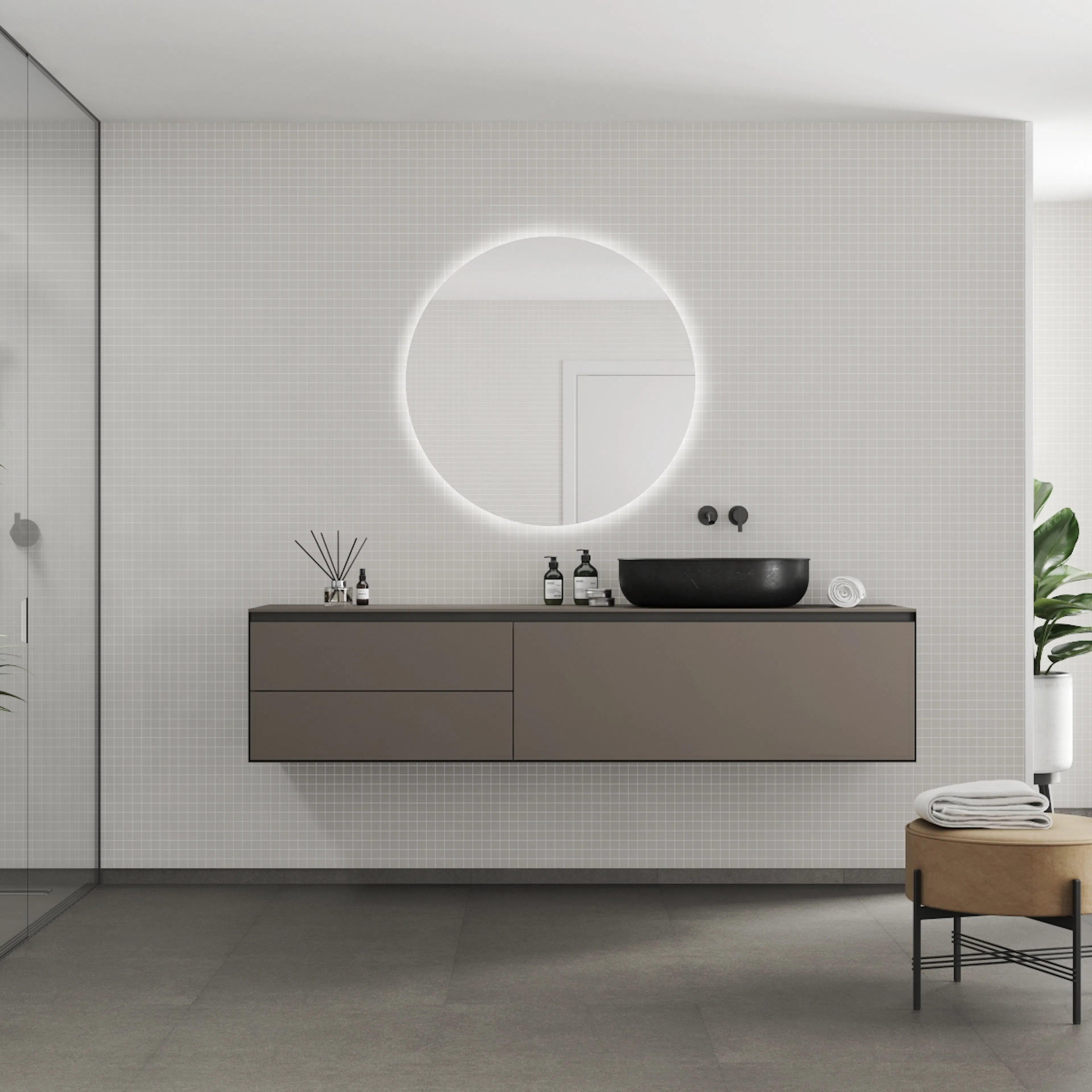 Baderomspanel Fibo 2090-M0303 Light Grey