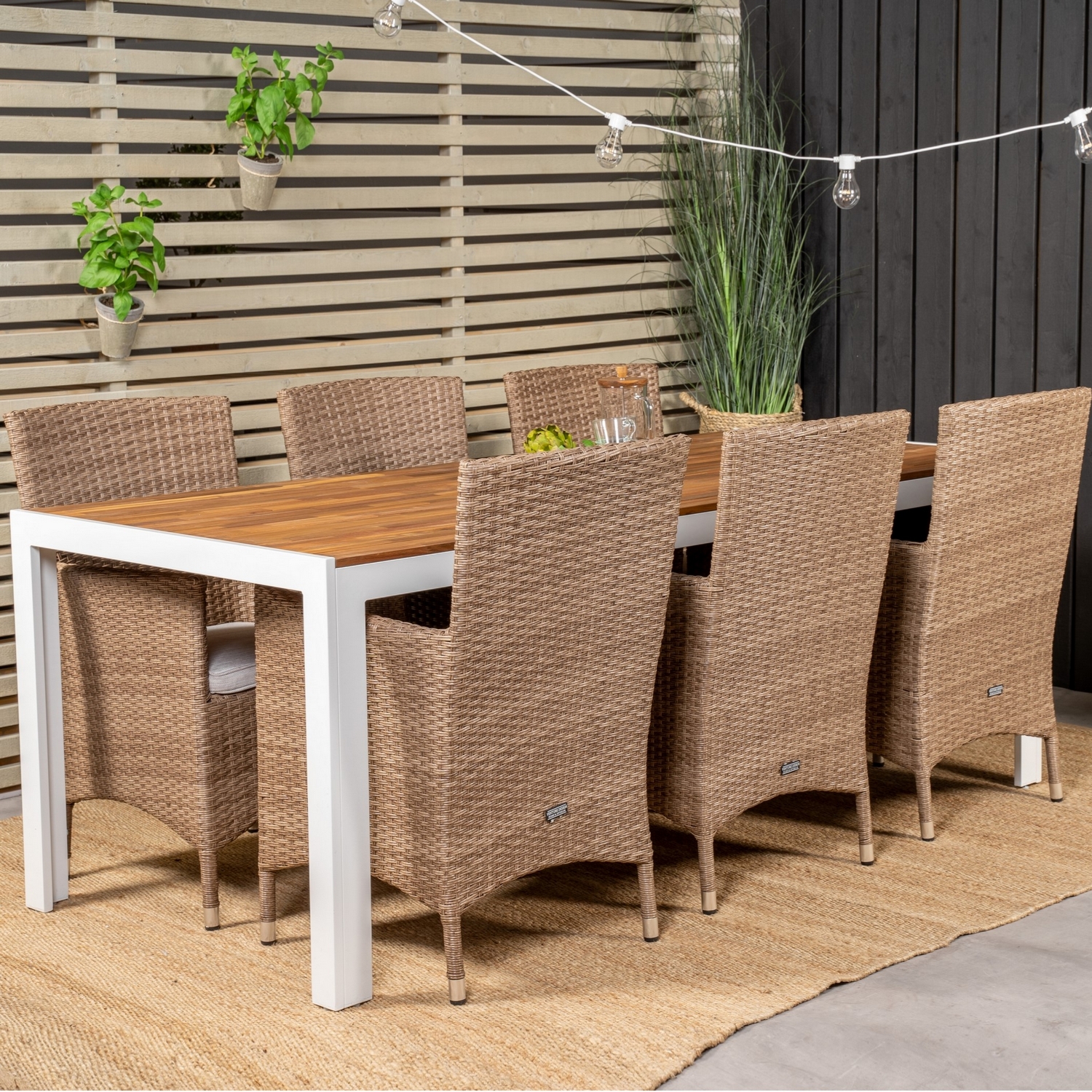 Spisegruppe Venture Home Bois med 6 Malin Stoler