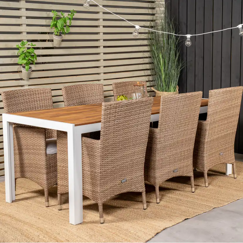 Spisegruppe Venture Home Bois med 6 Malin Stoler