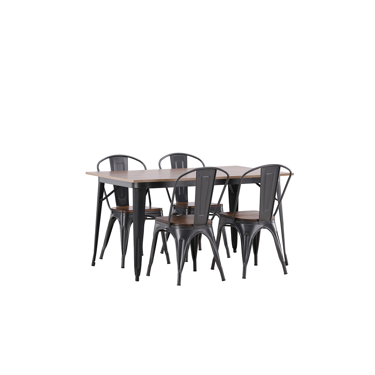 Spisegruppe Venture Home Tempe med 4 Tempe Stoler