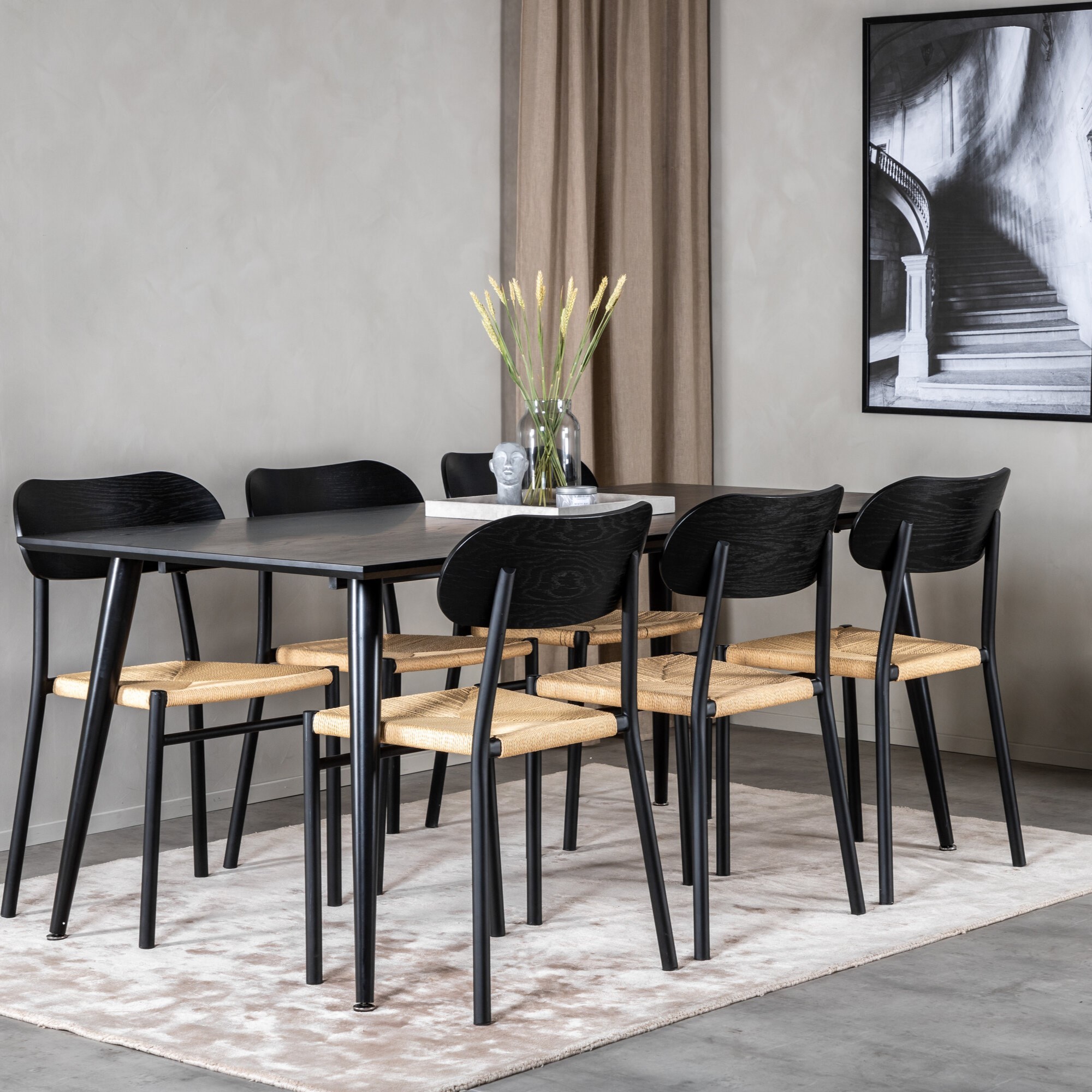 Spisegruppe Venture Home Dipp med 6stk Polly Stoler