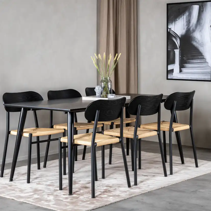 Spisegruppe Venture Home Dipp med 6stk Polly Stoler