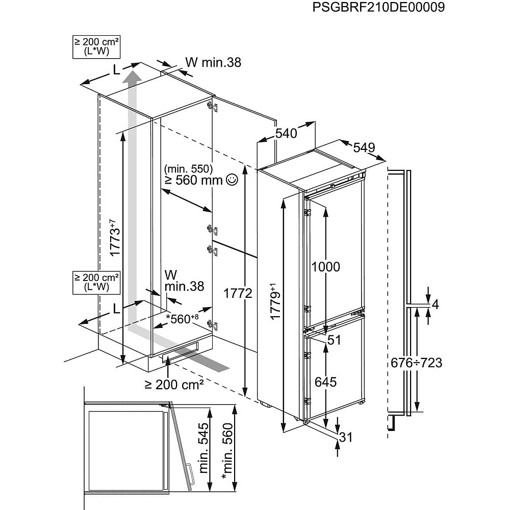 Integrert Kjøl & Frys AEG OSC6N181ES TwinTech® No Frost