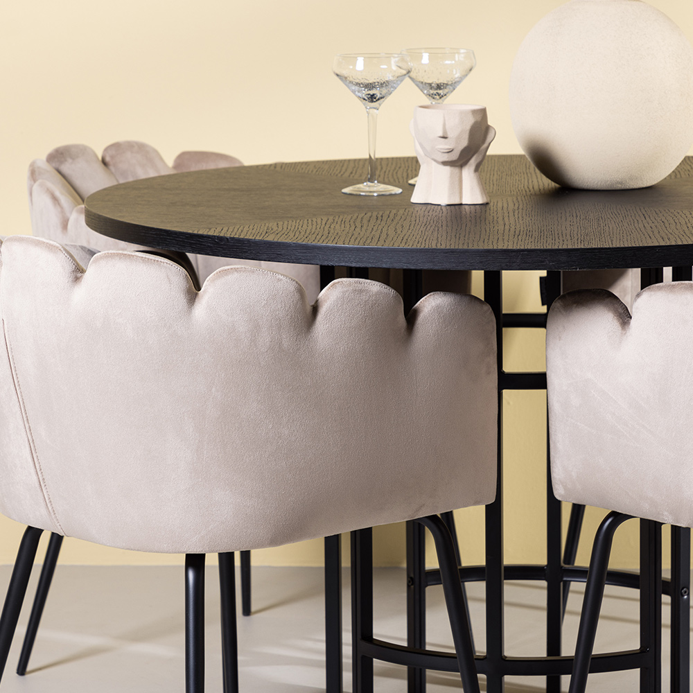 Spisegruppe Venture Home Copenhagen Ø 115 cm med 4 Limhamn Stoler