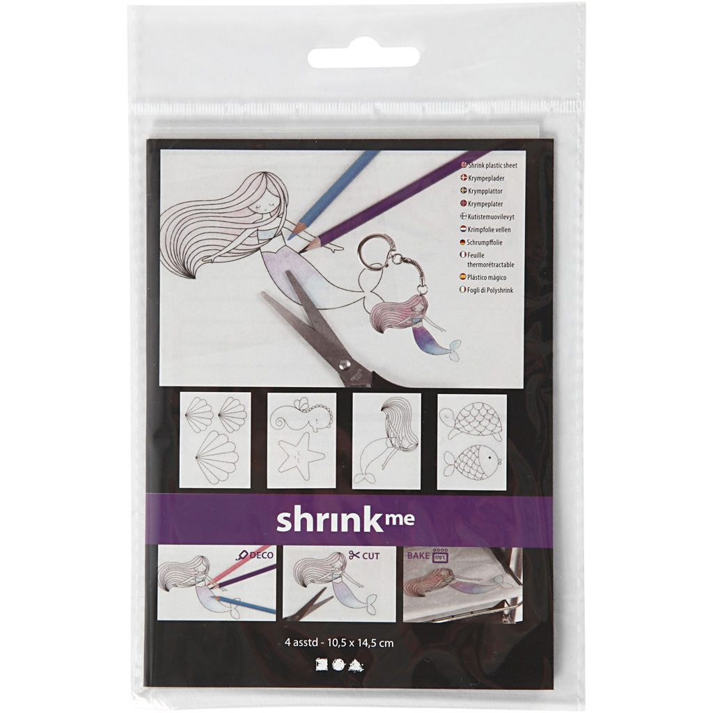 Krympeplast Creativ Company Havfrue 10,5x14,5 cm 4 ark/1 Pk