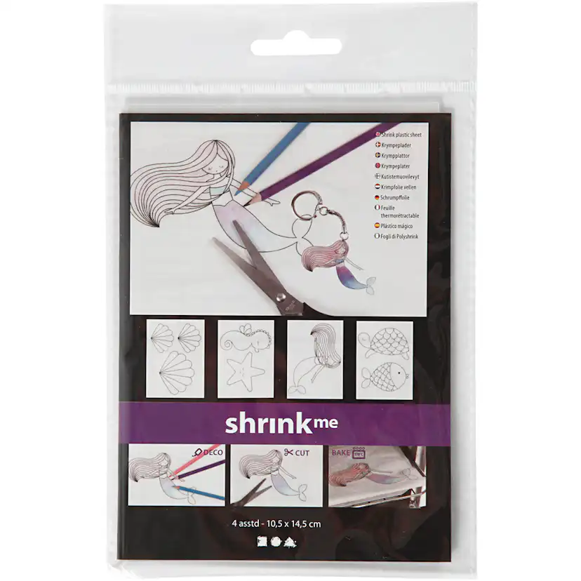 Krympeplast Creativ Company Havfrue 10,5x14,5 cm 4 ark/1 Pk