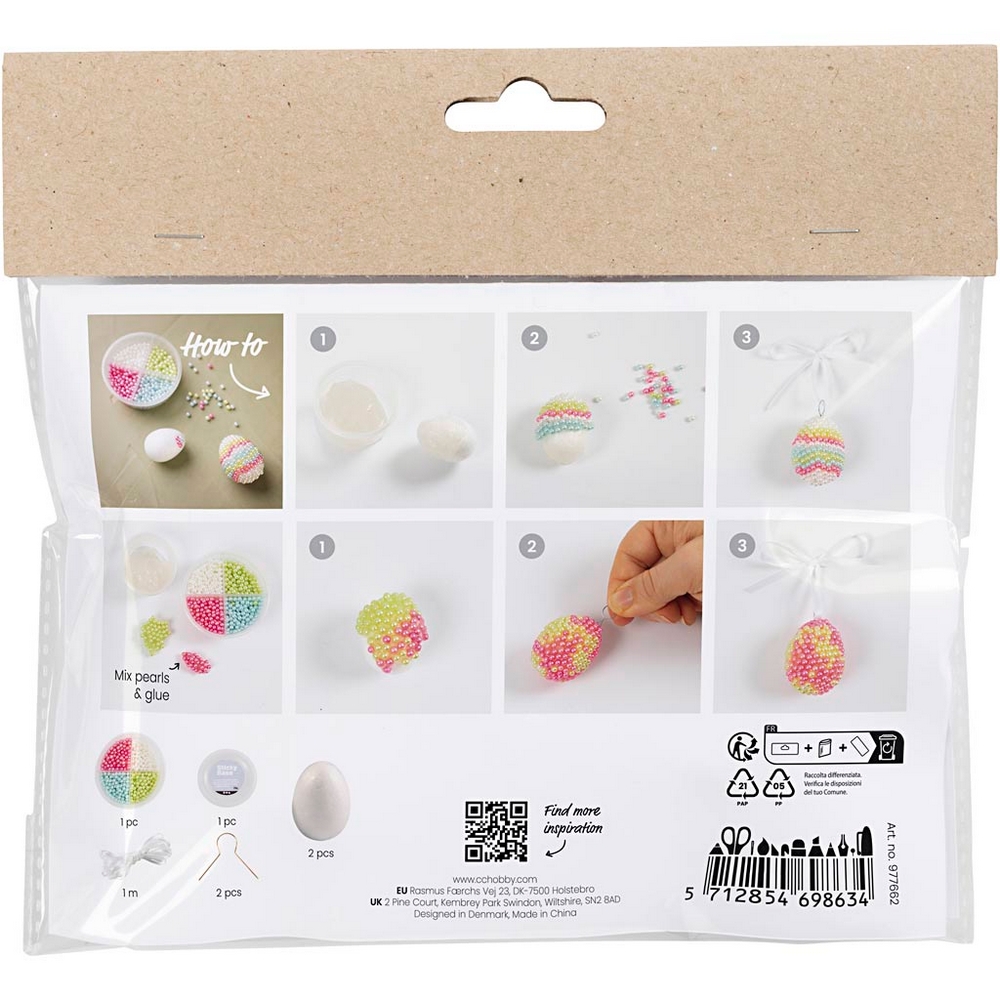Hobbysett Creativ Company Mini DIY Kit Modellering Perleegg