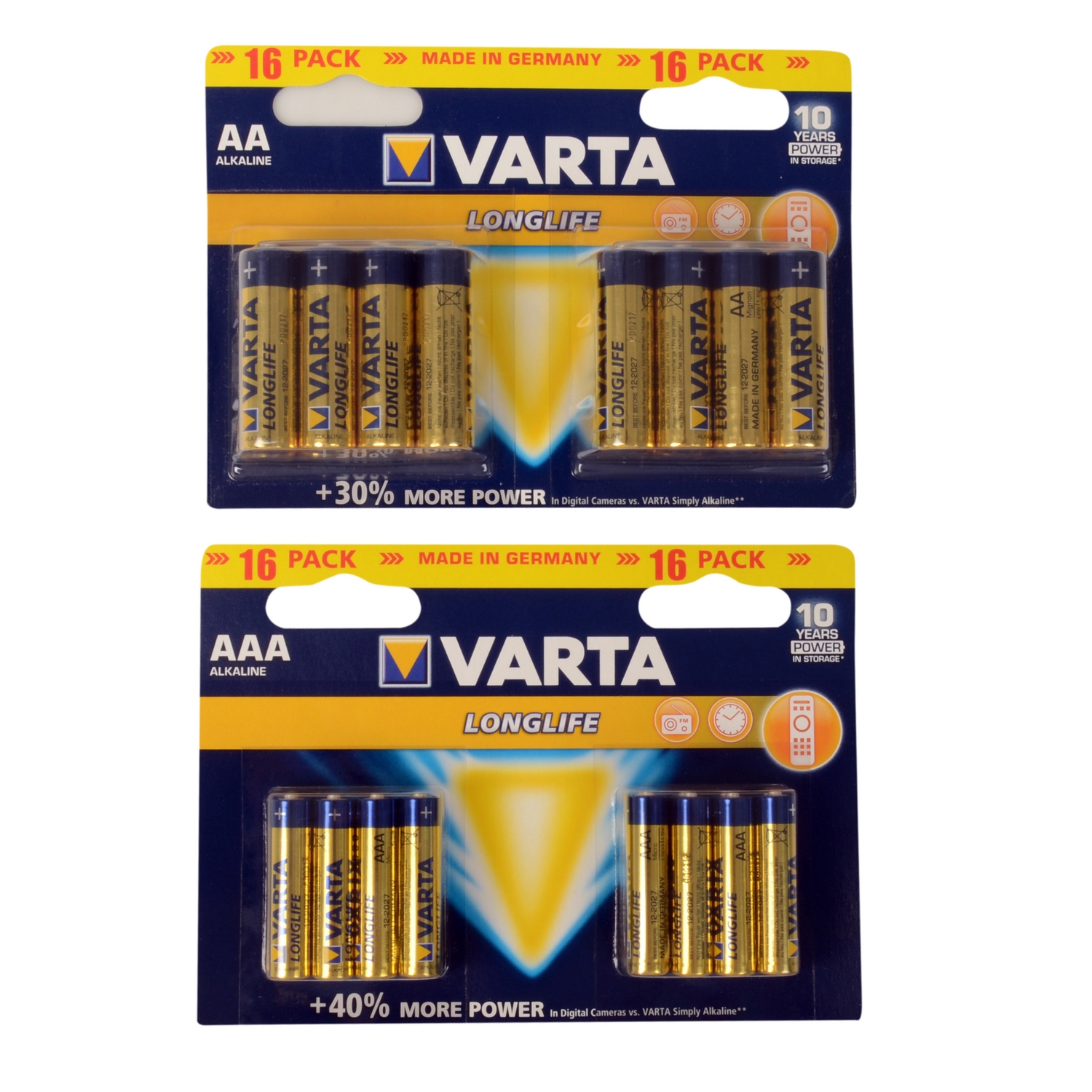 Batterier Varta Longlife AAA 16-pk