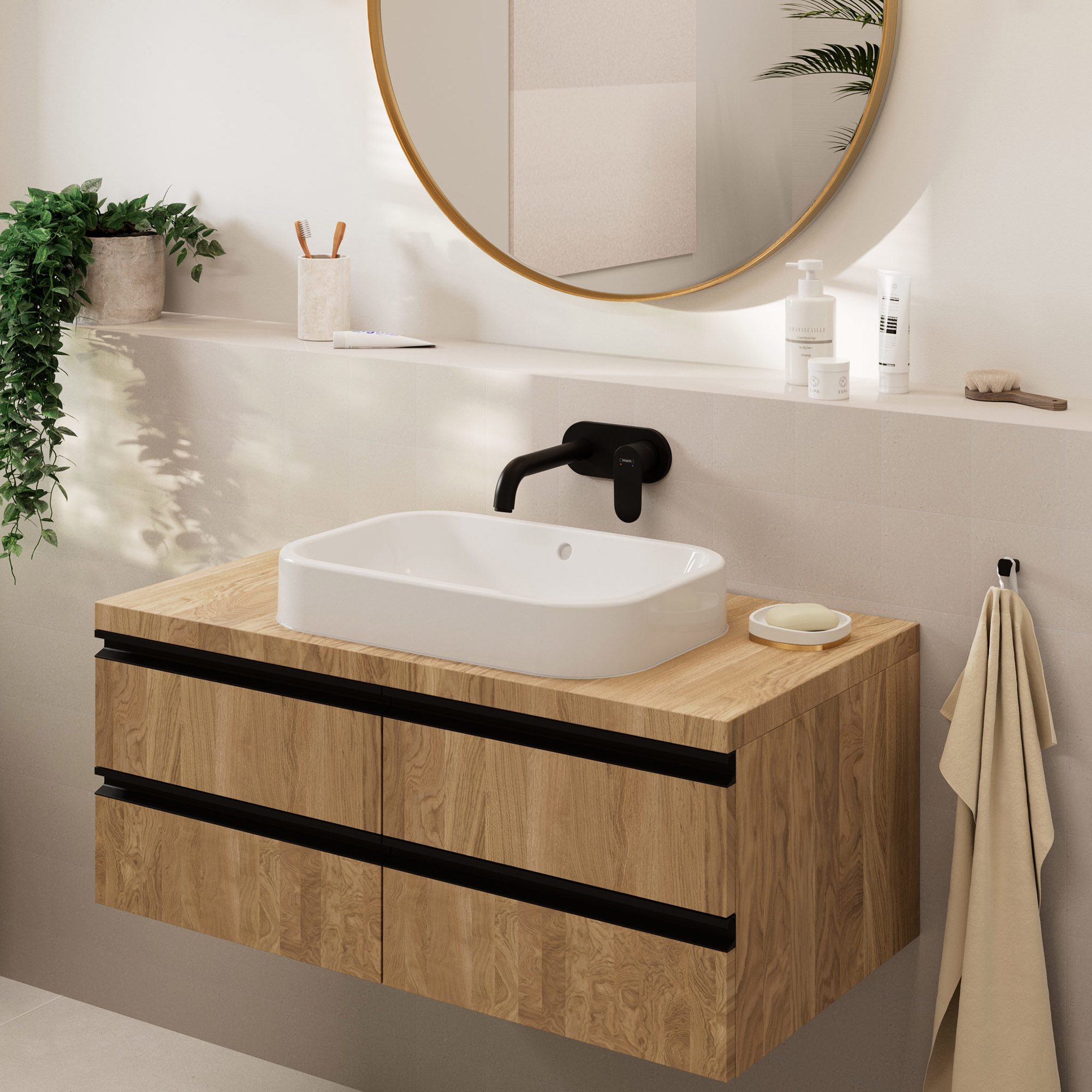 Servantbatteri Hansgrohe Vernis Blend for Innbygging