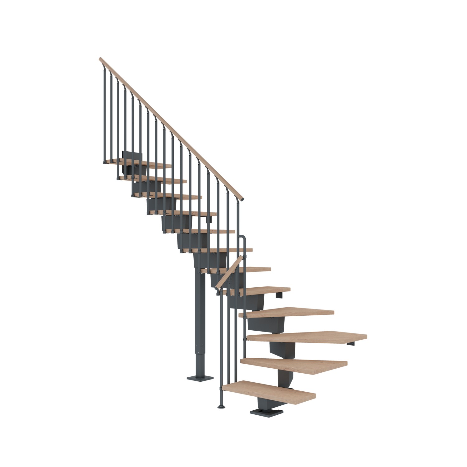 Hovedtrapp Dolle Dubai Eik Hvitoljet 1/4-Sving Classic III