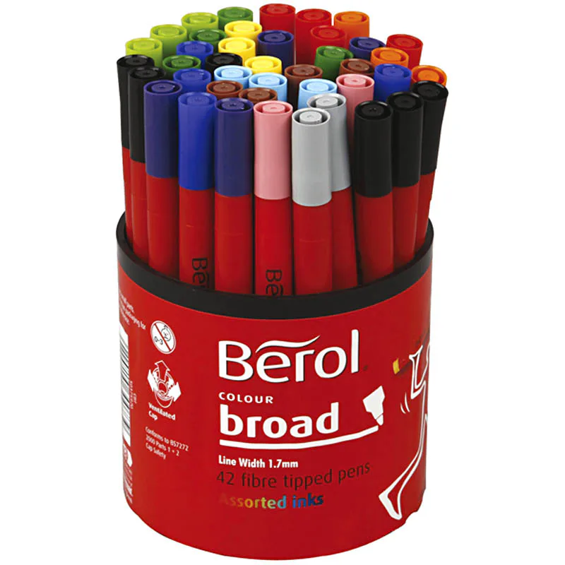 Tusj Creativ Company Berol Ass Farger Strek 1-1,7 mm 42 st