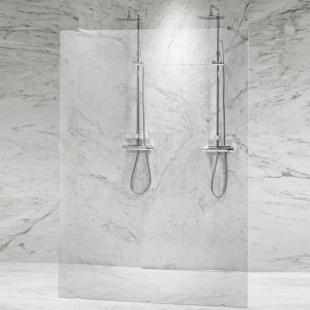 Duschvägg Alterna Luxor Modell 90 864 mm Krom Beslag 864 mm, Krom Beslag