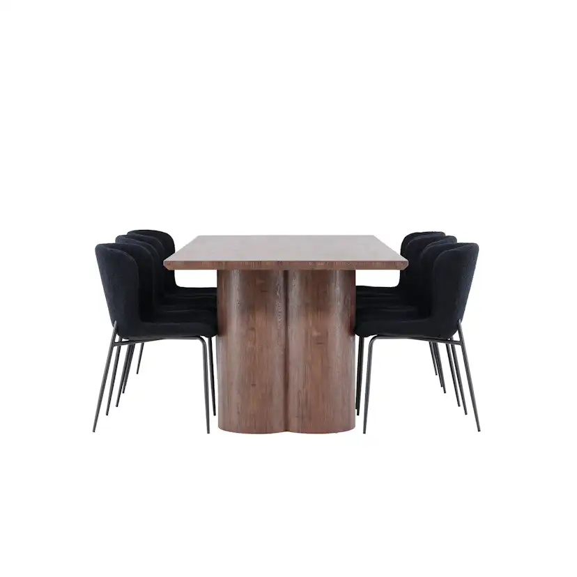 Spisegruppe Venture Home Olivia 210 med 6 stk Modesto Stoler