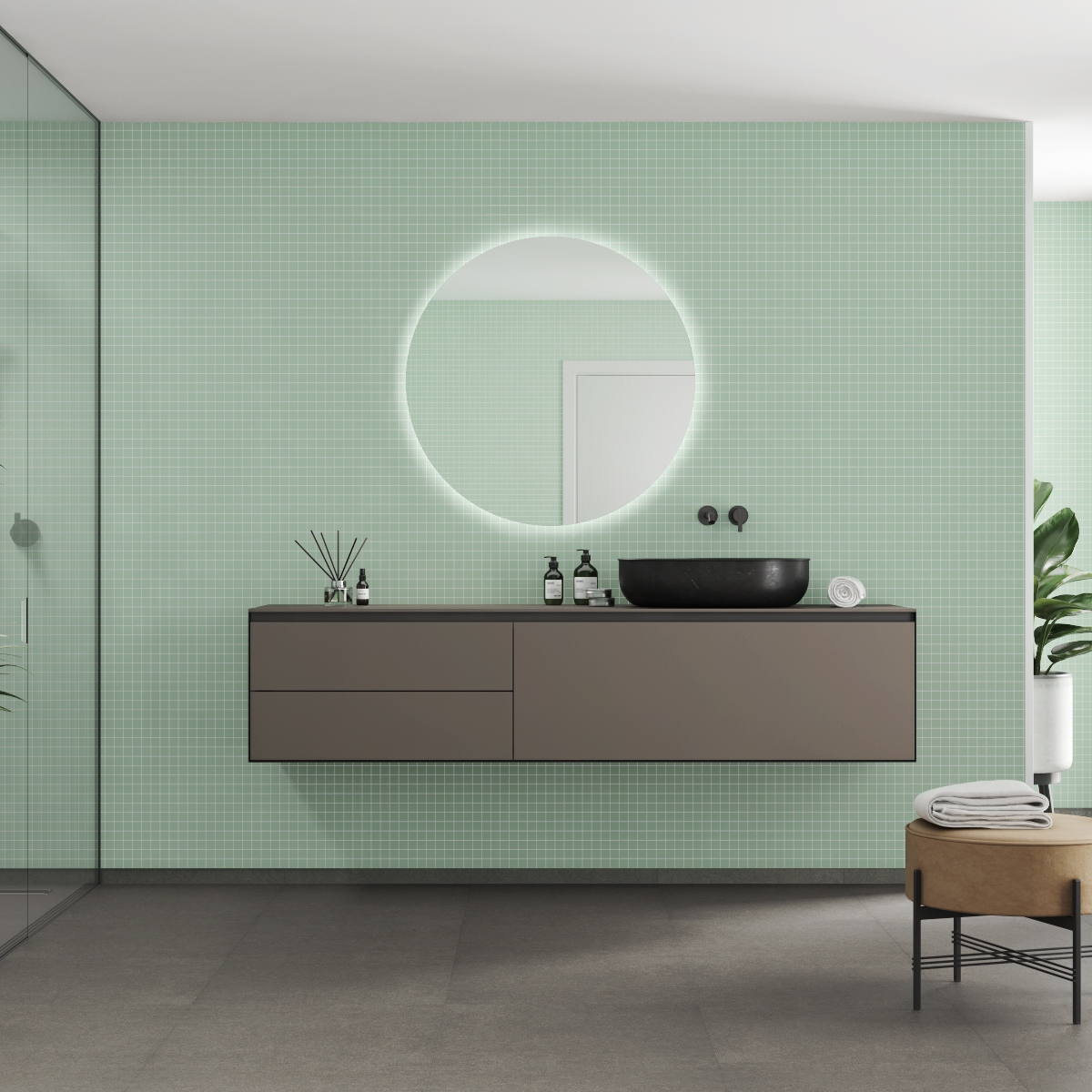 Baderomspanel Fibo 3085-M0303 EM Light Green