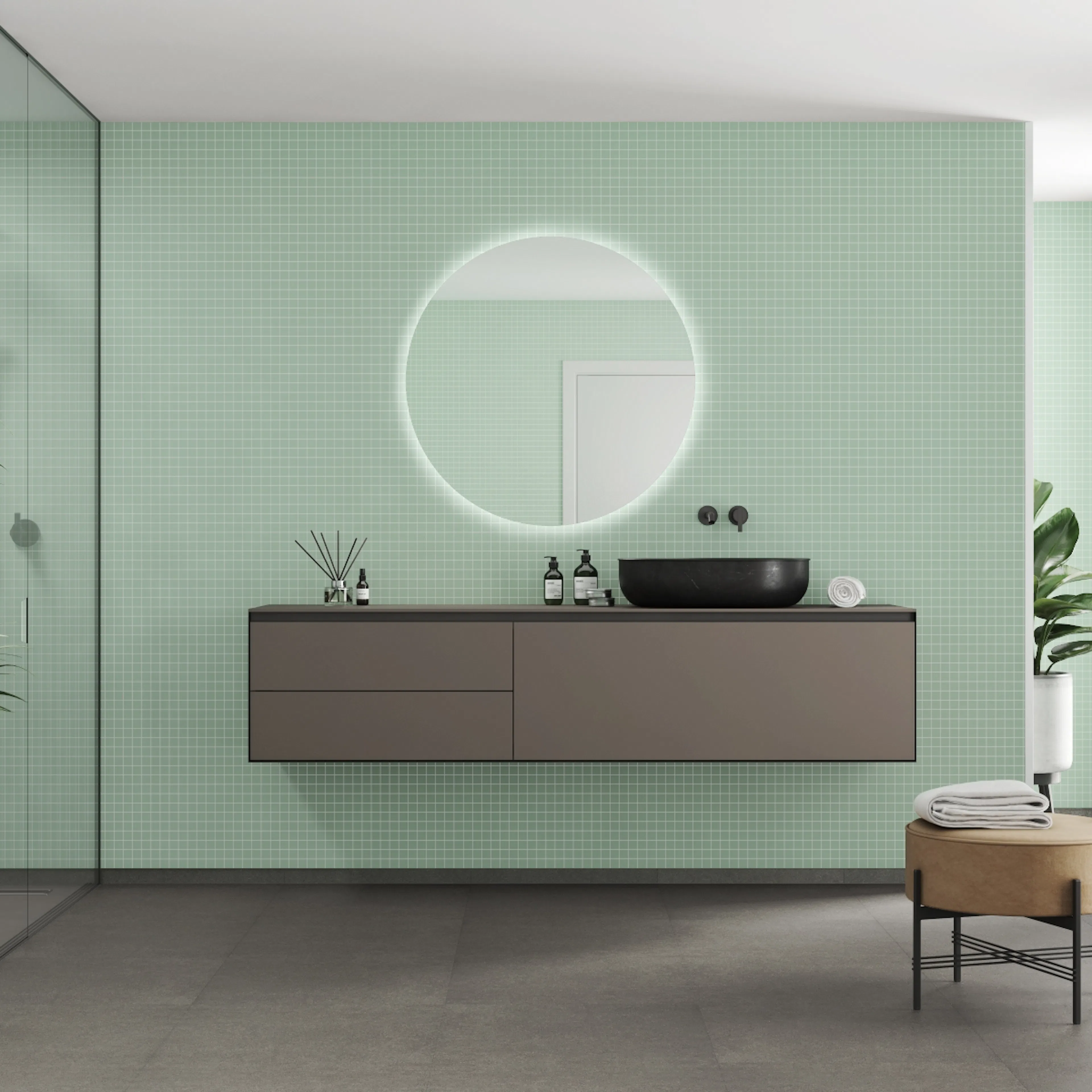 Baderomspanel Fibo 3085-M0303 EM Light Green