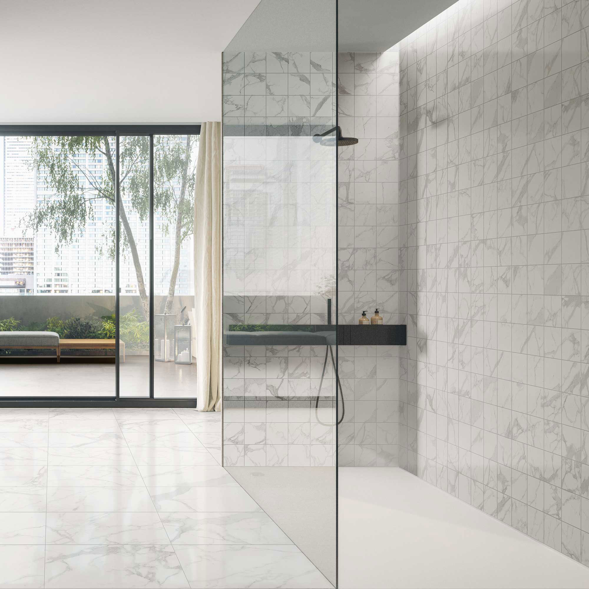 Klinker Ceramiche Keope Elements Lux Calacatta Hvit 15x15 cm