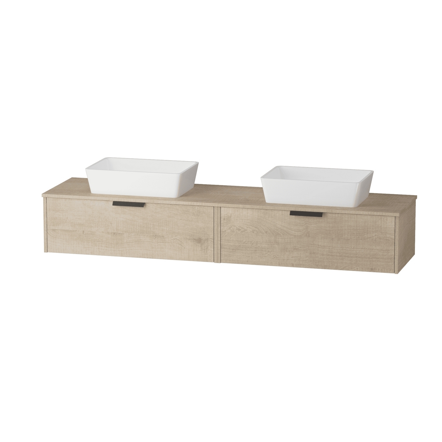Servantskap FOSSBAD New Block B180 for Benkeplate og 2 Serva