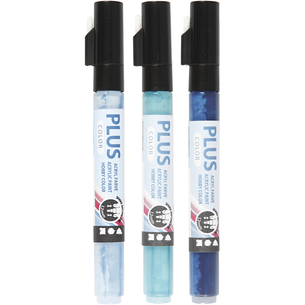 Tusj Creativ Company Plus Color 14,5 cm Ass Farger Strek 1-2 mm 3 Stk/1 Pk