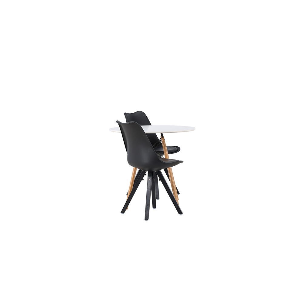 Spisegruppe Venture Home Danburi Ø60 cm med 2 stk Zeno Stoler
