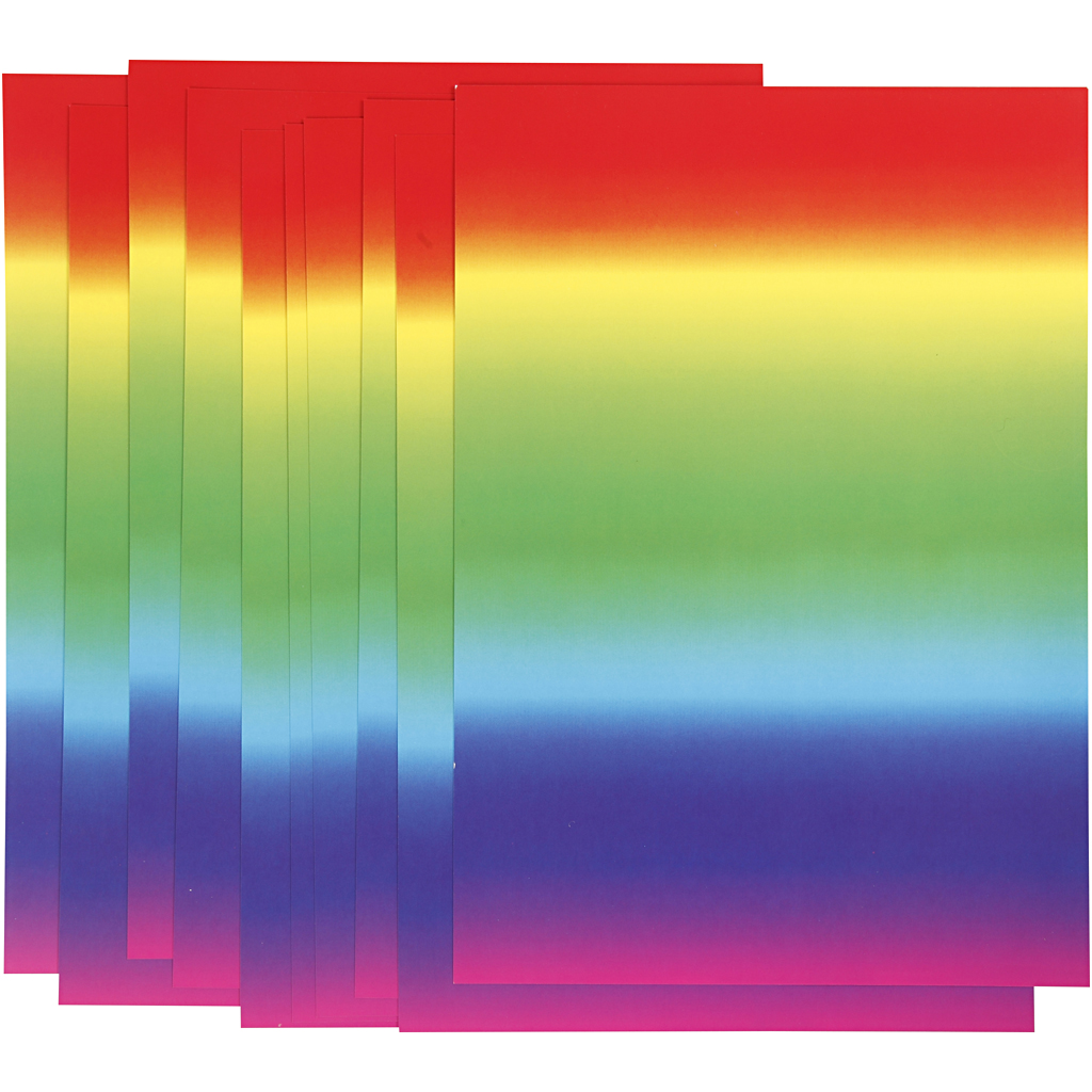 Regnbuekartong Creativ Company A4 210x297 mm 100 Ark/1 Pk