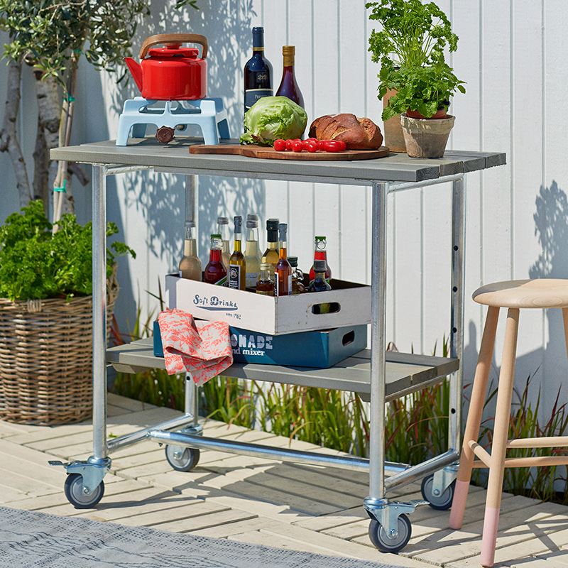 Grillbord m/1 hylle PLUS Urban gråbrun