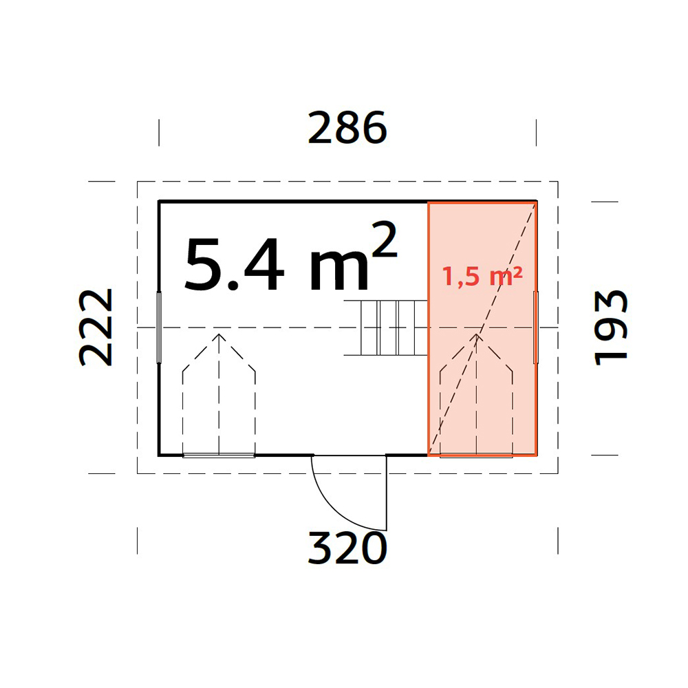 Lekestue Palmako Marie 5,5 m2