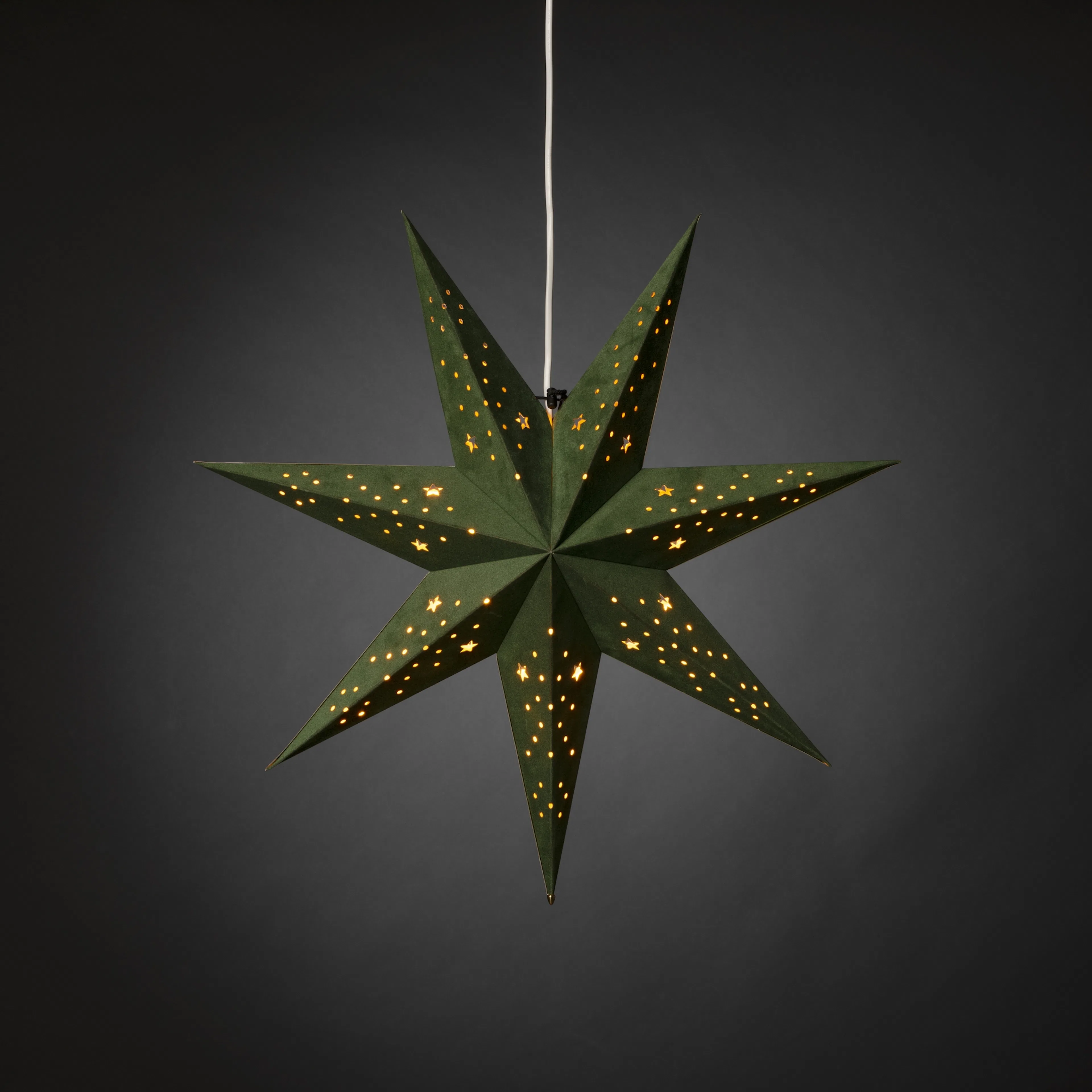 Adventsstjerne Gnosjö Konstsmide 5950 Fløyel 60 cm