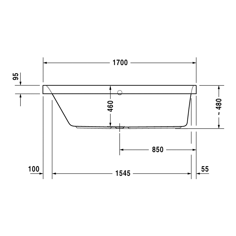 Badkar Duravit Happy D2 Inbyggnad
