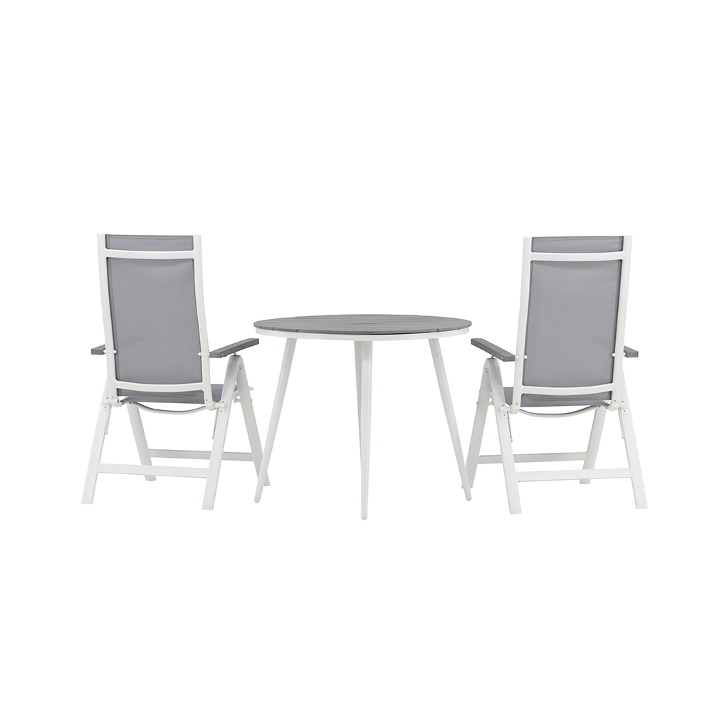 Cafégruppe Venture Home Break Ø90 cm med 2 Albany Stoler