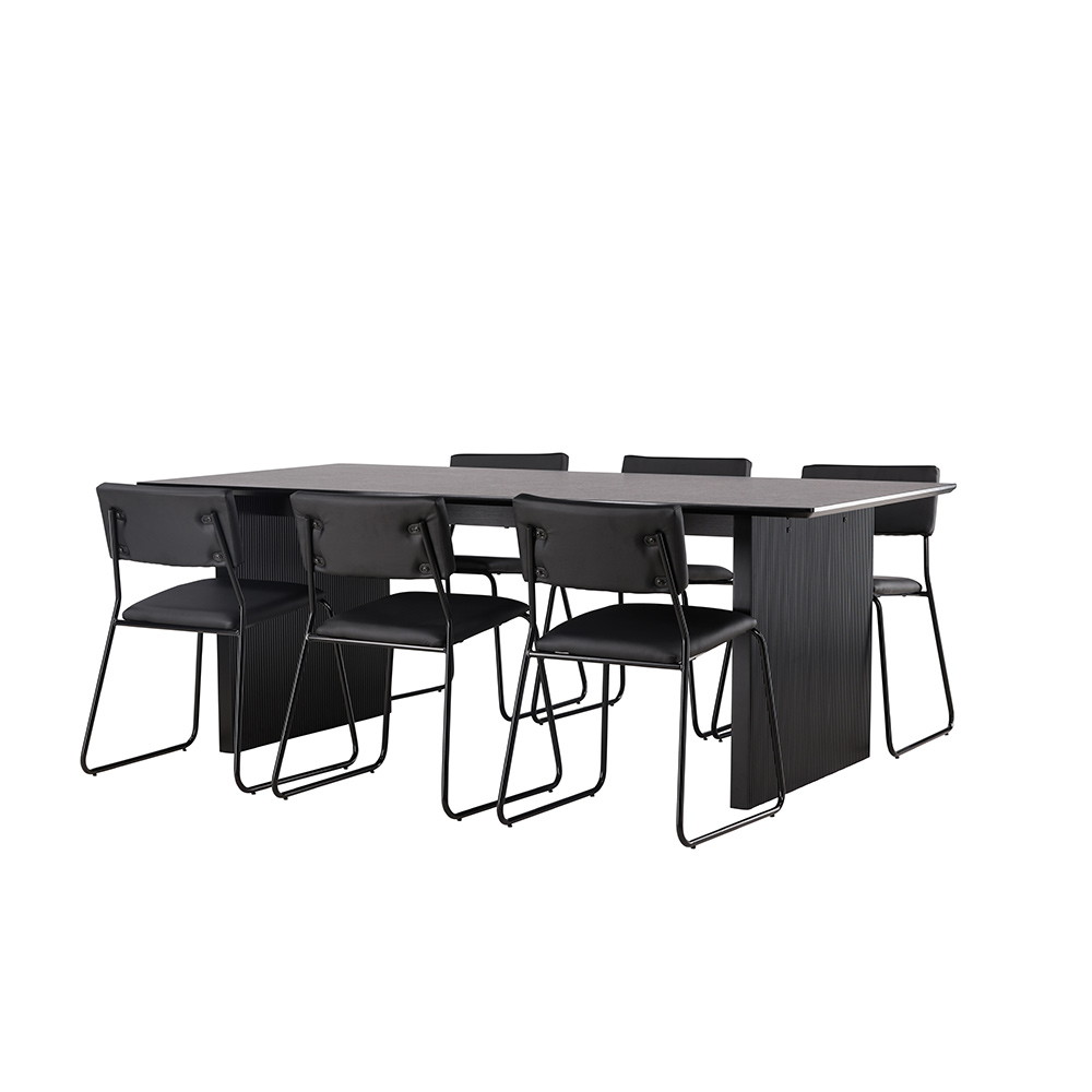 Spisegruppe Venture Home Vail med 6 Kenth Stoler