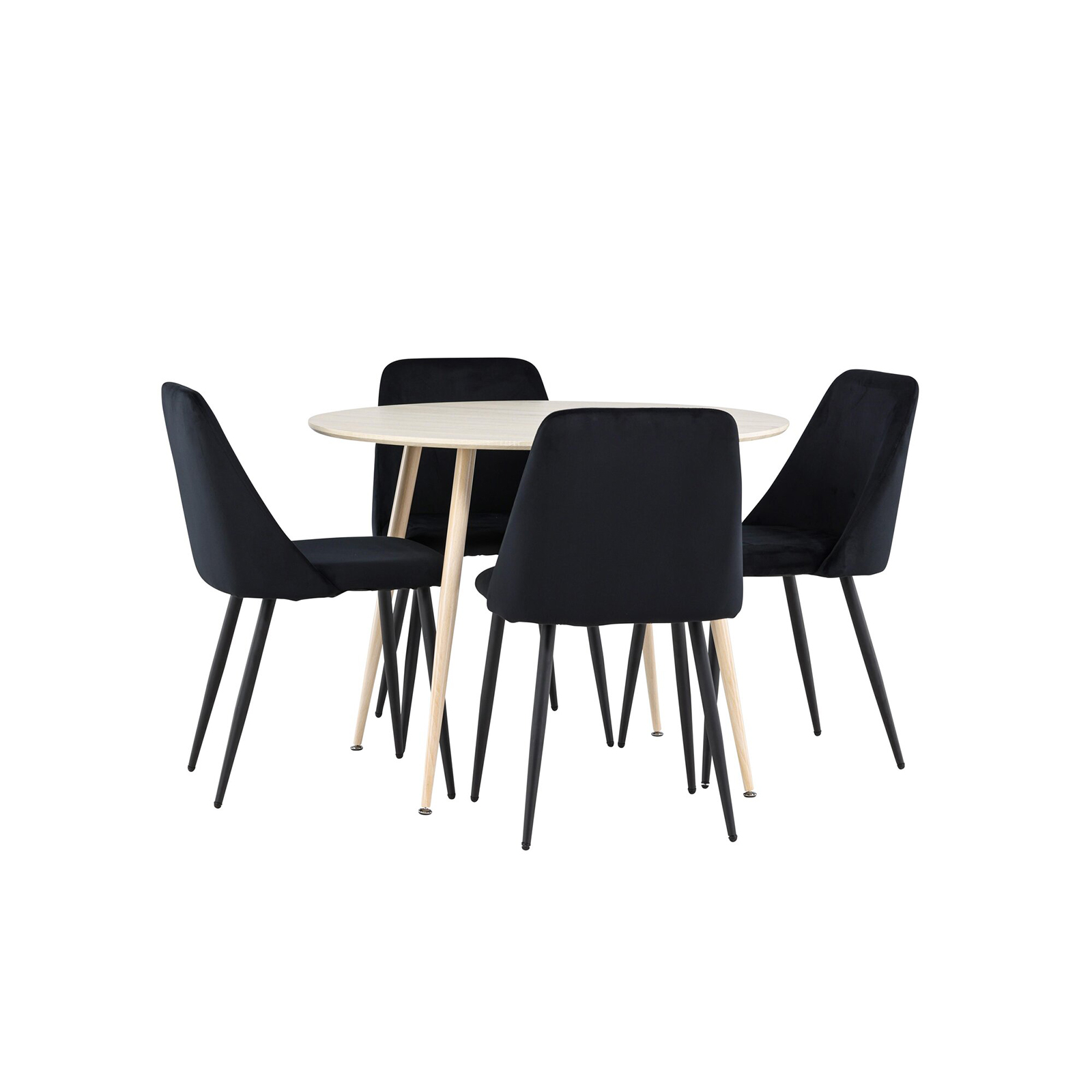Spisegruppe Venture Home Plaza Ø100 med 4 stk Night Stoler