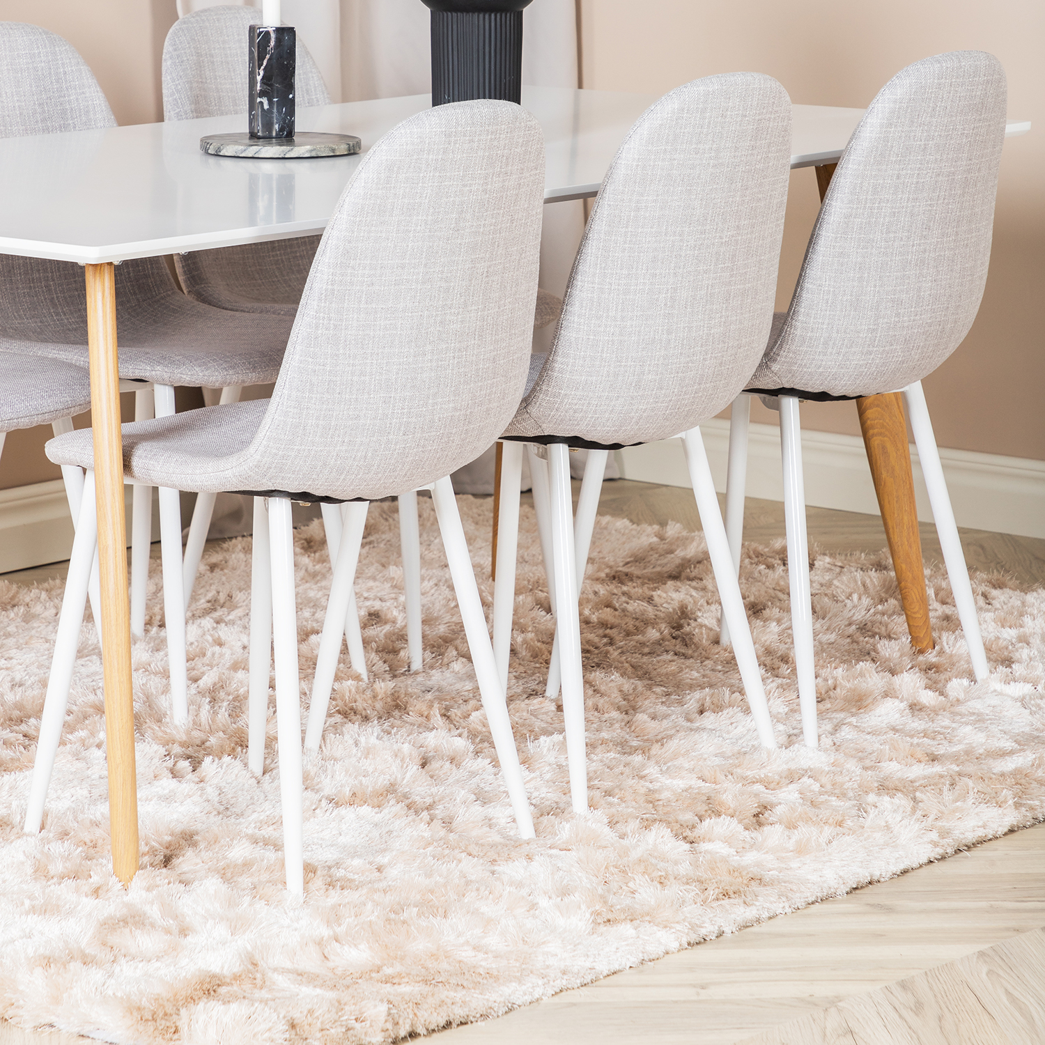 Spisegruppe Venture Home Pobbie 180 med 6 Stoler Polyester