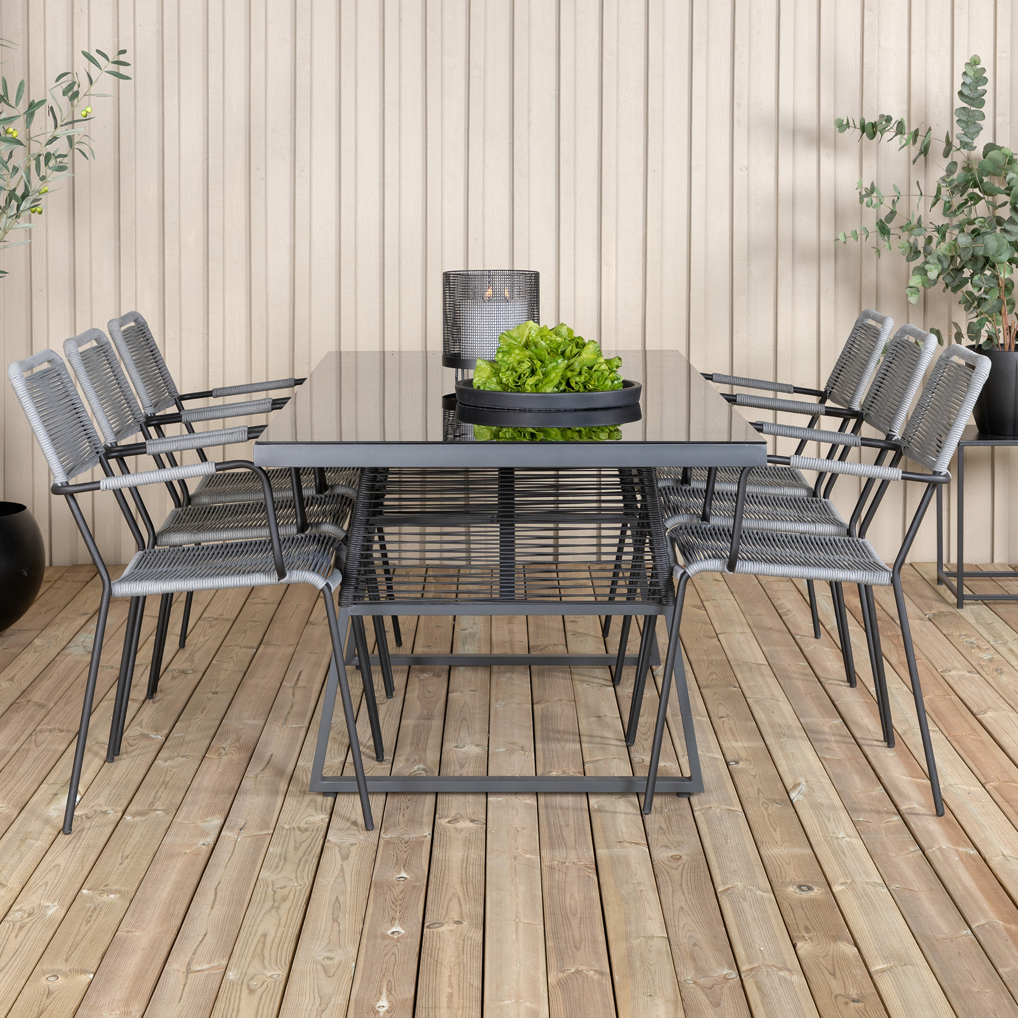 Spisegruppe Venture Home Douglas med 6 Leon Spisestoler