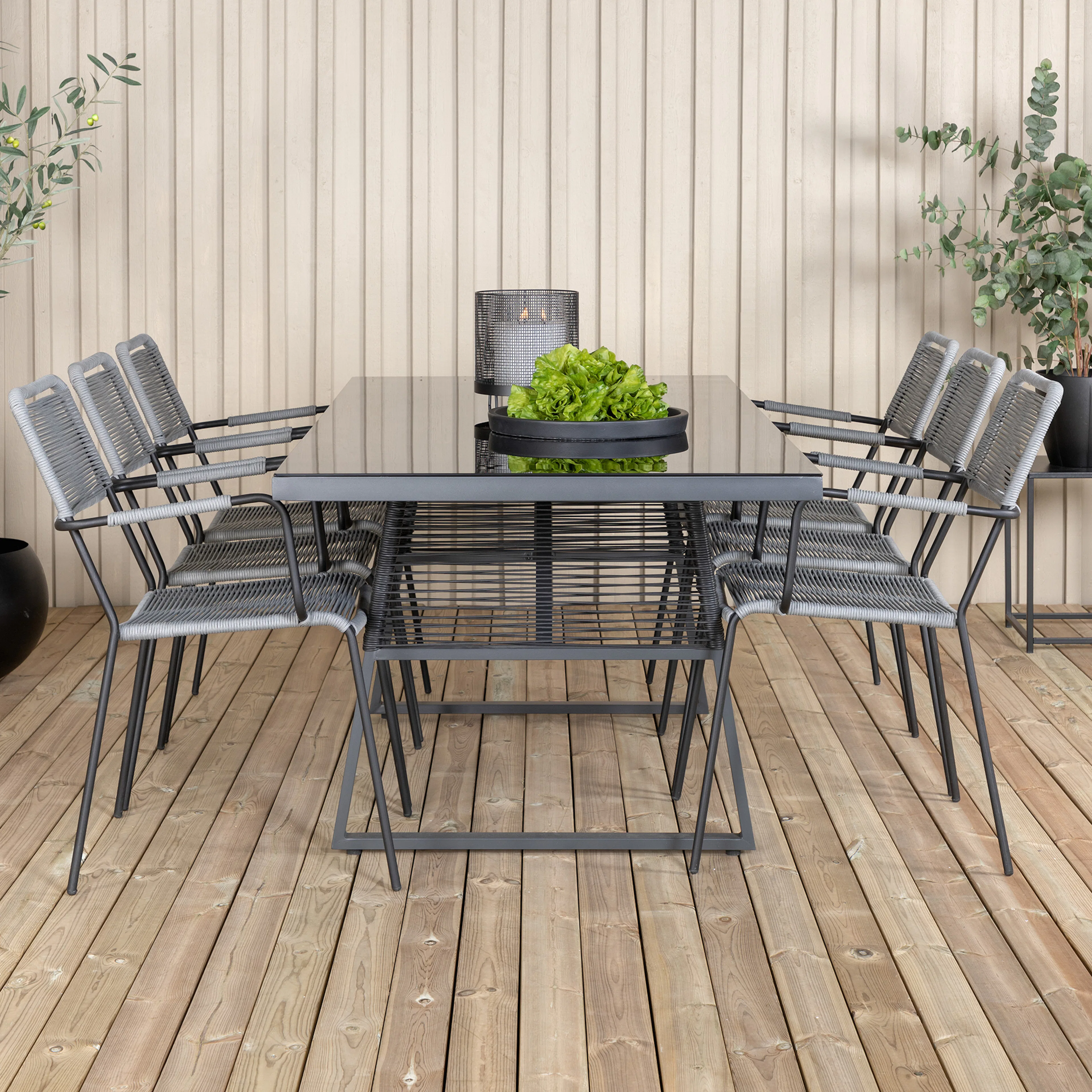 Spisegruppe Venture Home Douglas med 6 Leon Spisestoler