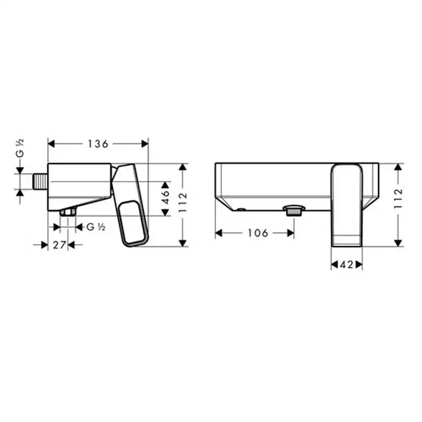 Dusjbatteri Axor Urquiola 1-greps