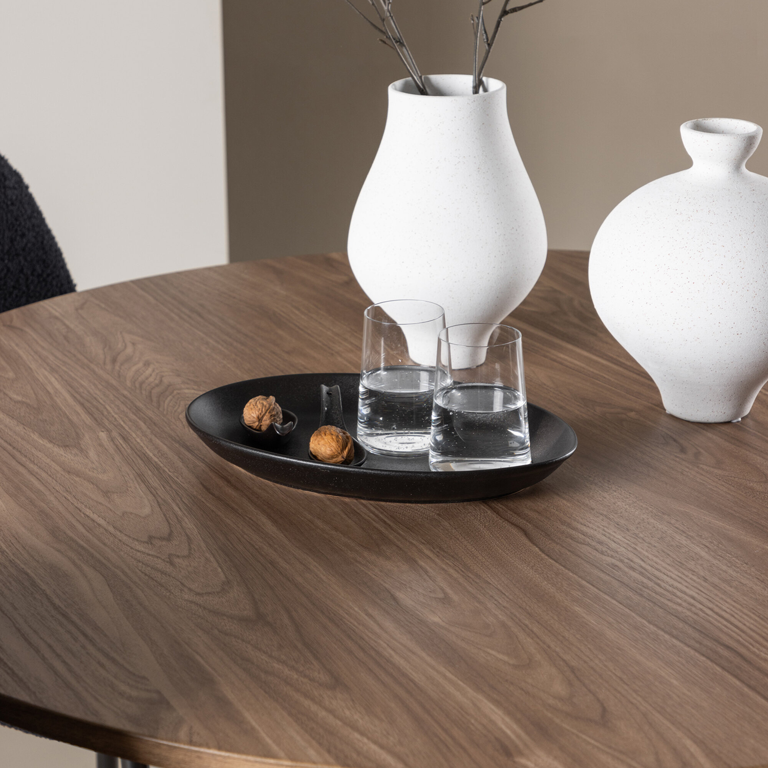 Spisegruppe Venture Home Olivia Ø110 med 4 stk Polar Stoler Teddy