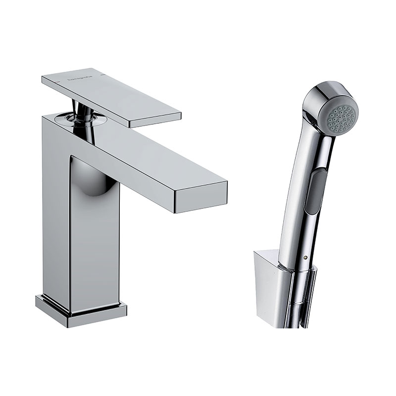 Tv&auml;ttst&auml;llsblandare Hansgrohe Tecturis E 110 med Bidettehanddusch och Duschslang