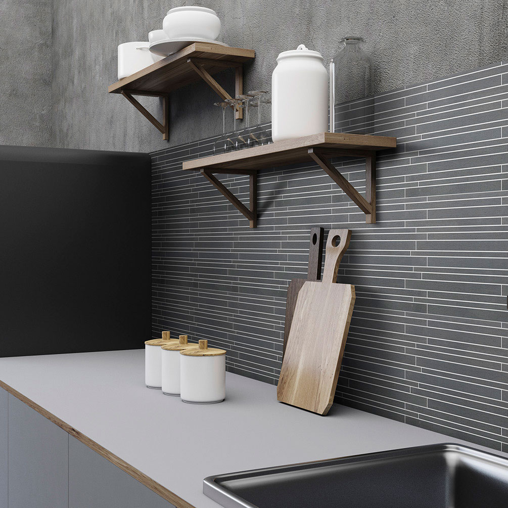 Klinker Arredo Bamboo Sort Mosaic 2x30 cm