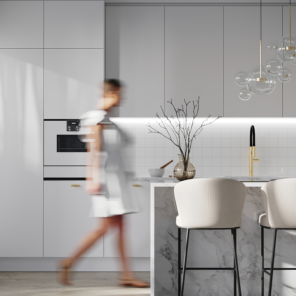 Kitchen Board Fibo 3091-KM1010 Denver White