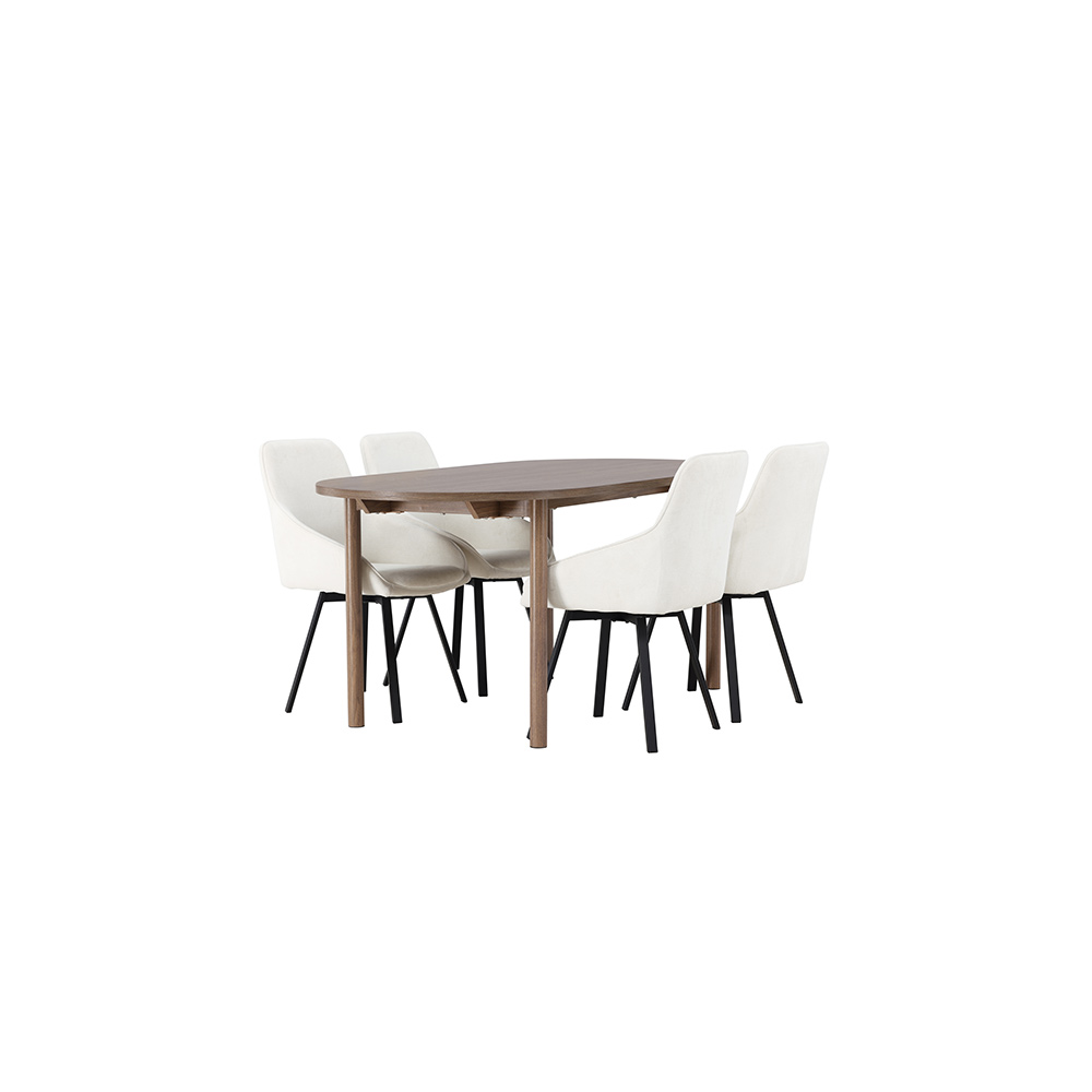 Spisegruppe Venture Home Andy med 4 stk Rosie Stoler