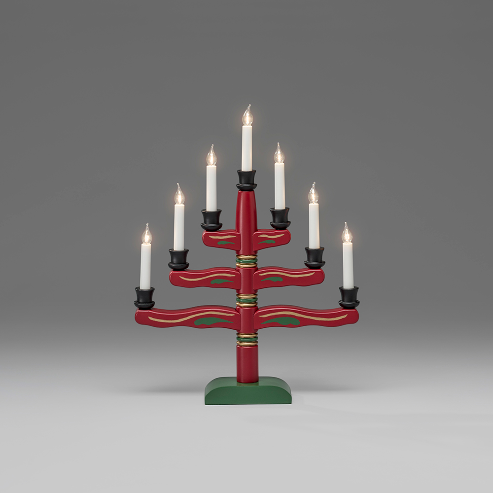 Adventstake Gnosjö Konstsmide 7L Svart Dekor Twisted Tupp