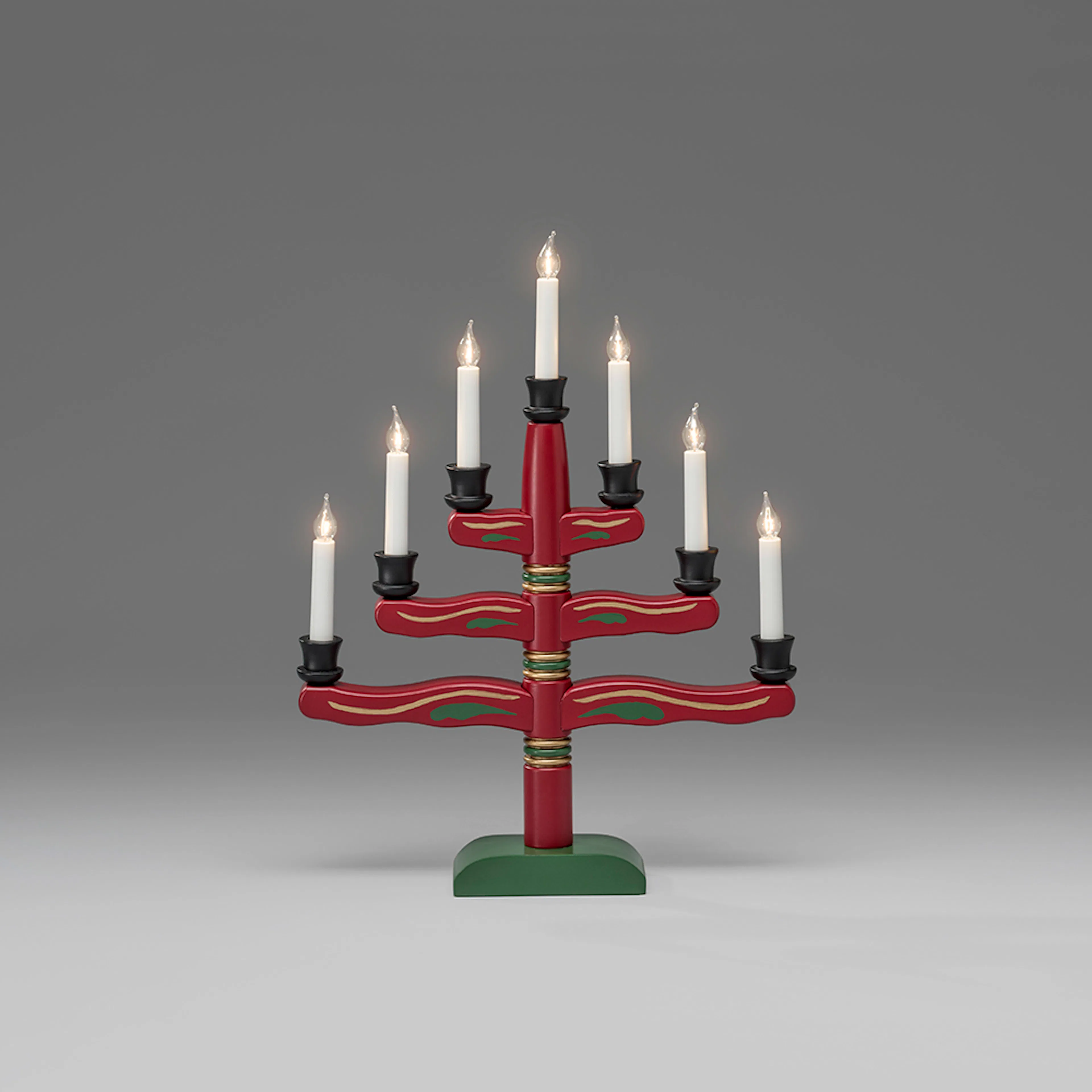 Adventstake Gnosjö Konstsmide 7L Svart Dekor Twisted Tupp