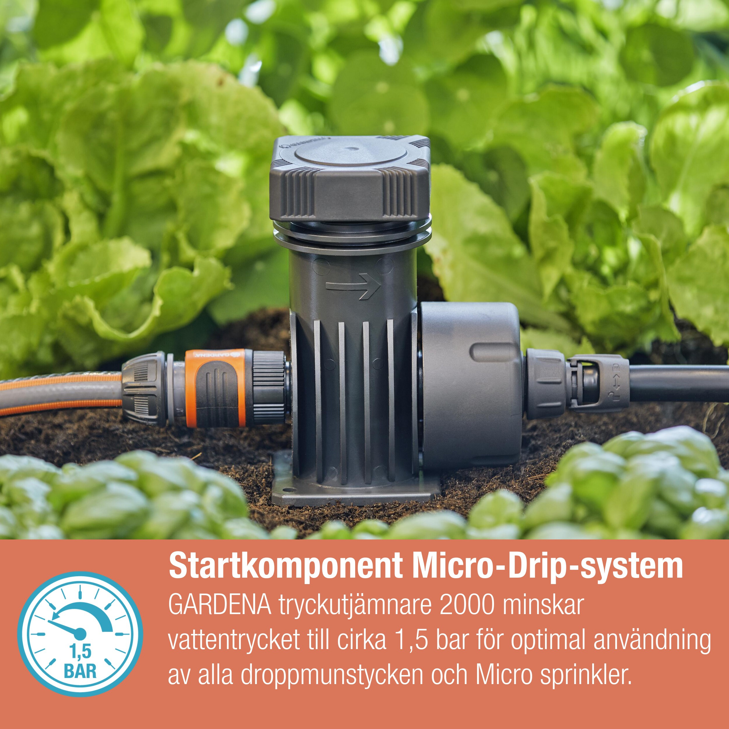 Trykkutjevner Gardena Micro-Drip 2000