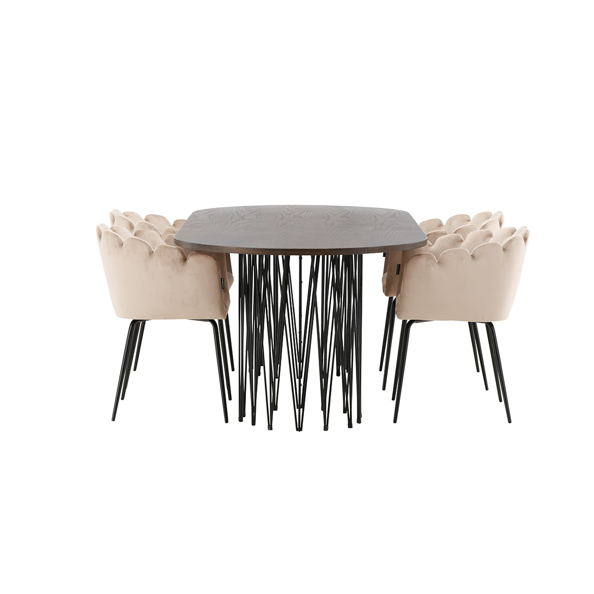 Spisegruppe furniture/fashion Stone med 4 Limhamn Stoler