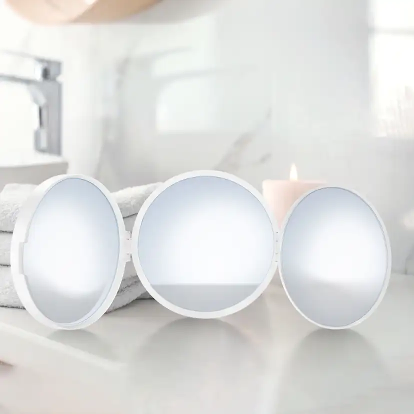 OUTLINE LITE - Resesminkspegel, ihopfällbar, x5 och x12 förs Matt Hvit