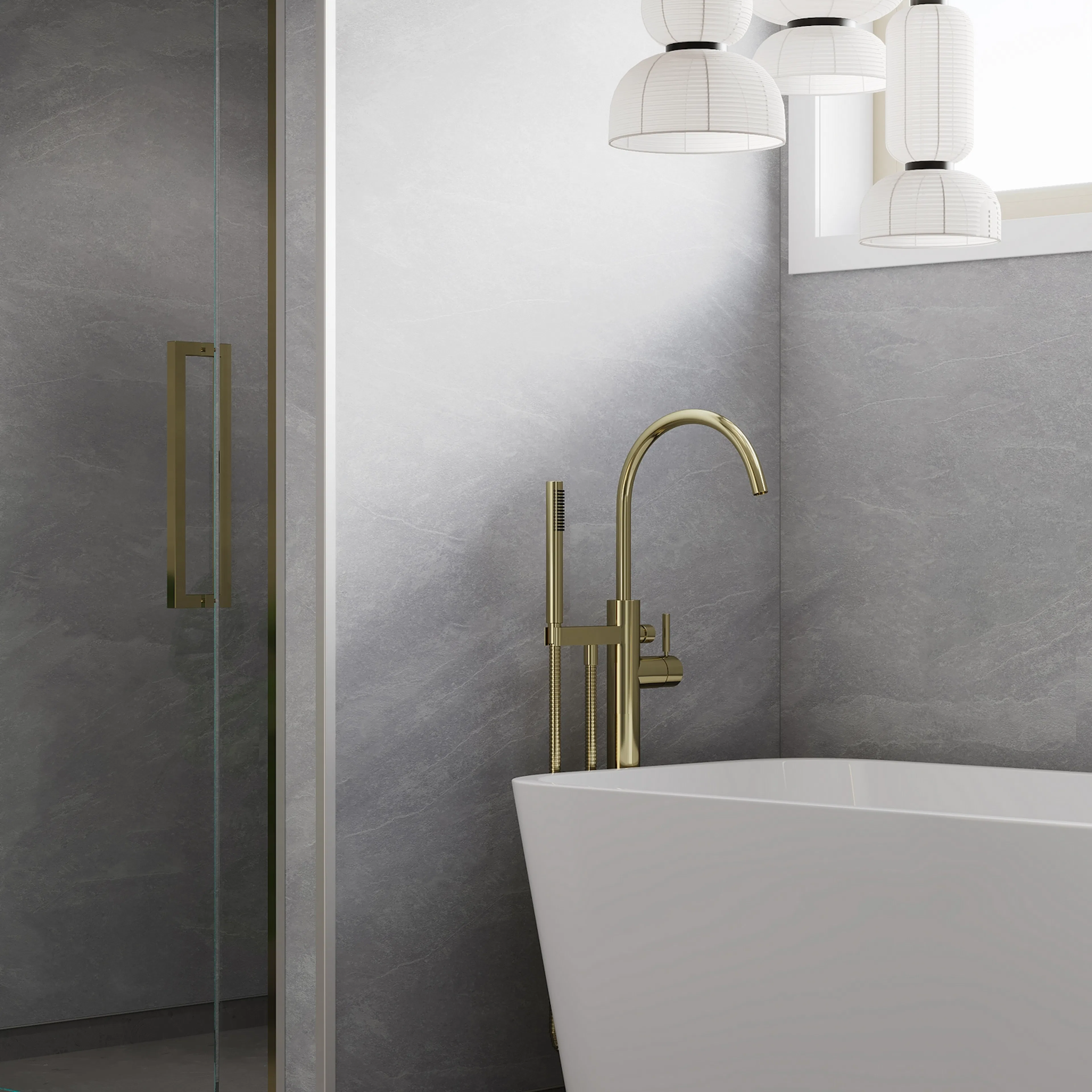Baderomspanel Fibo 1035 S Silver Slate