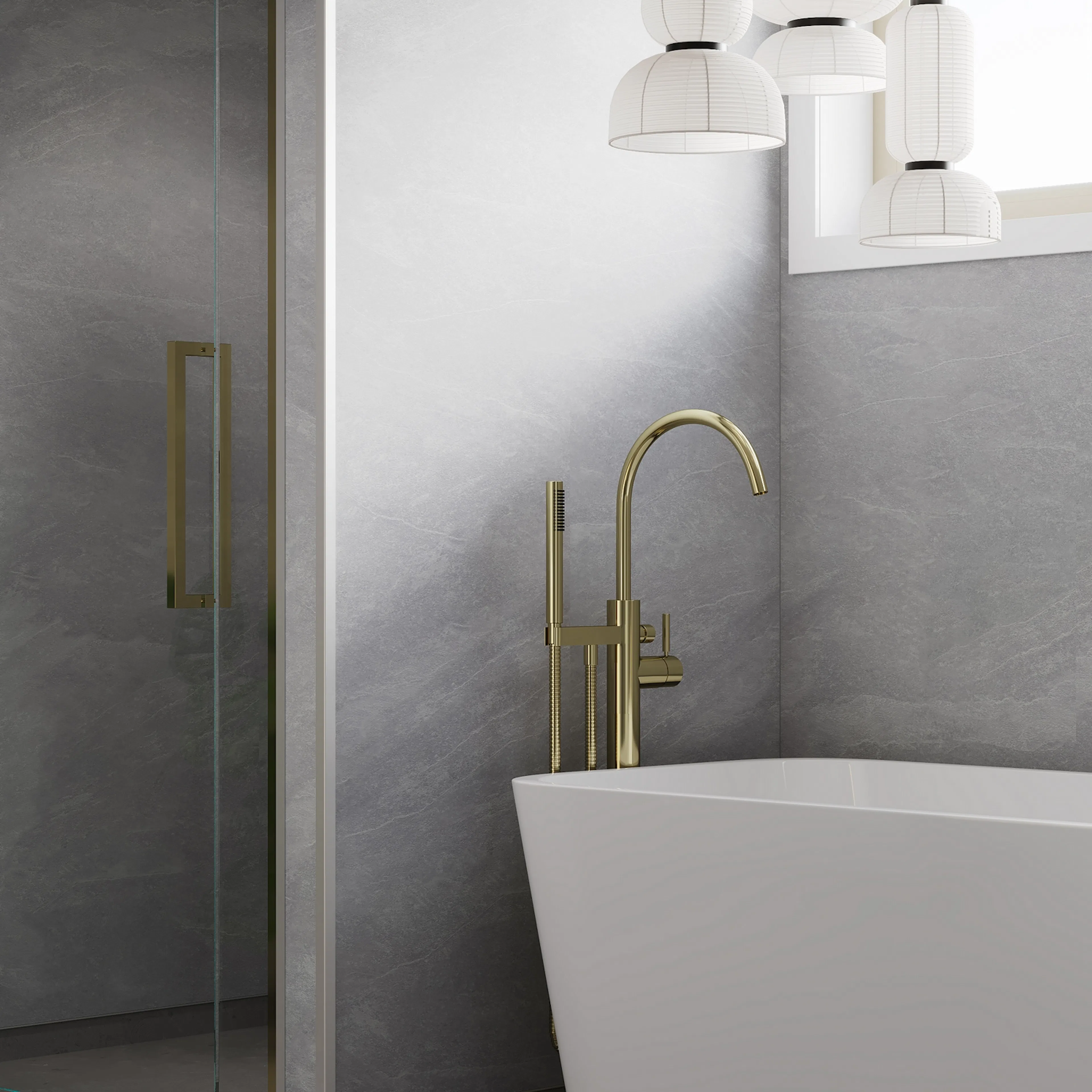 Baderomspanel Fibo 1035 S Silver Slate